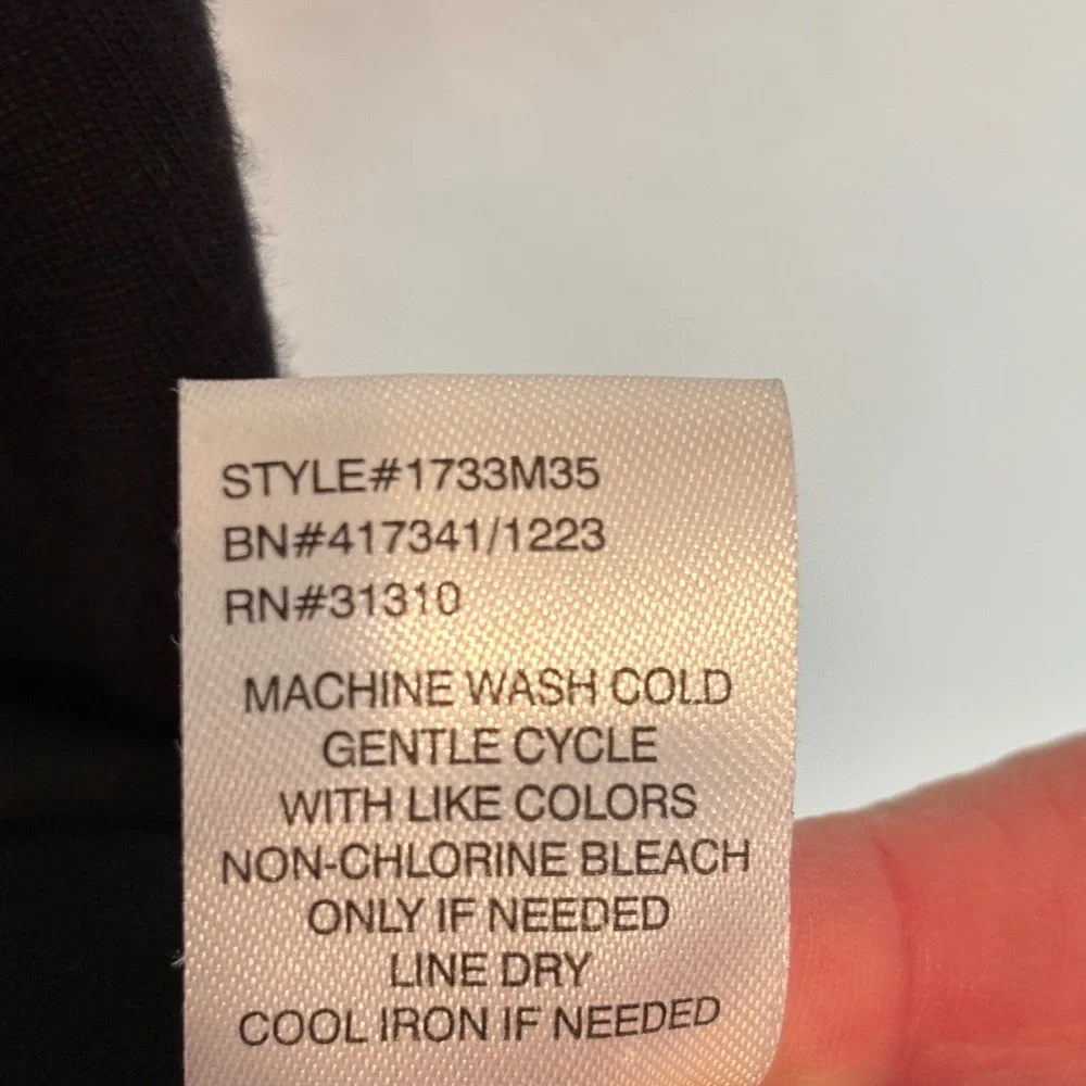 FORTUNE + IVY Women’s Black Helina Mixed Material Blouse - Size L - Picture 10 of 10